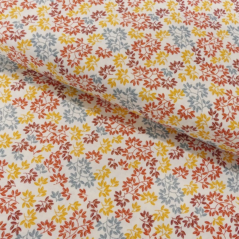 Tissu Coton Imprimé Multileaves 