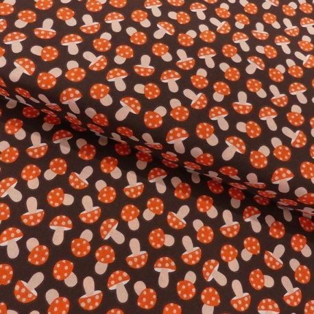 Tissu Coton Imprimé Red Mushroom 