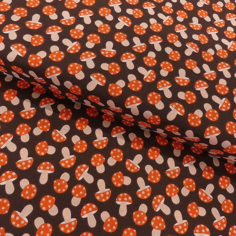 Tissu Coton Imprimé Red Mushroom 