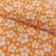 Tissu Coton Imprimé White On Orange 