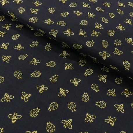 Tissu Coton Imprimé Insects 