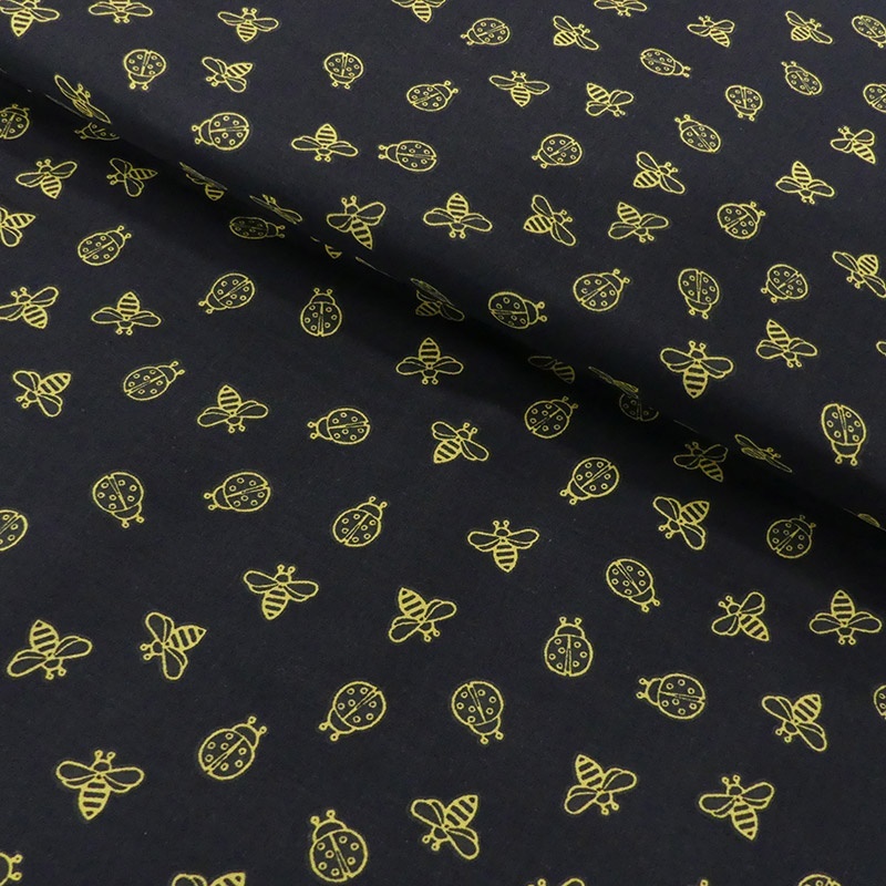 Tissu Coton Imprimé Insects 