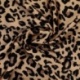 Tissu Satin Crepe Leopard Noir