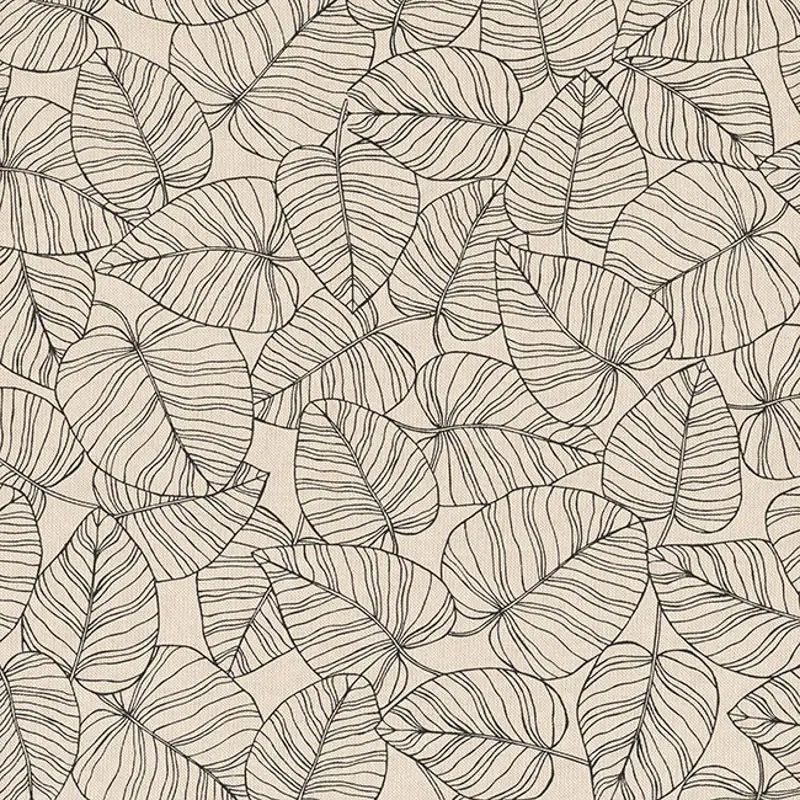 Tissu Bush Leaf Fond Coloris Lin