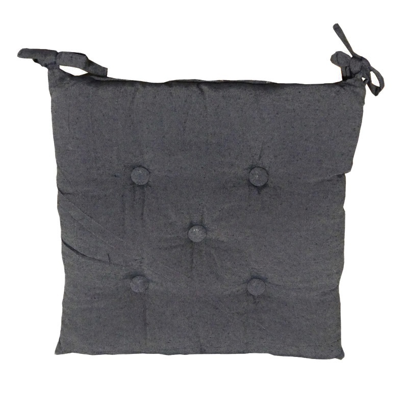 Galette de Chaise Chinée Anthracite 