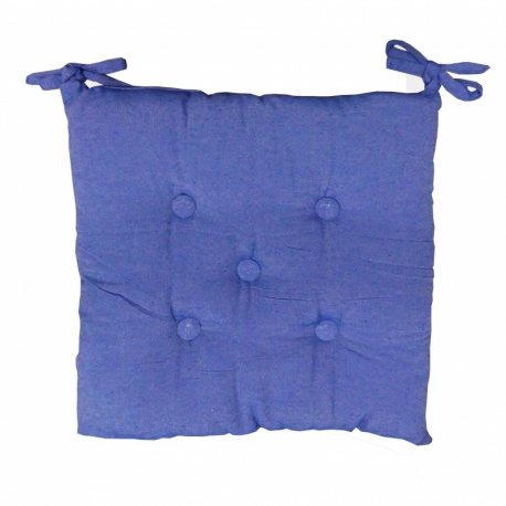 Galette de Chaise Chinée Bleue