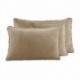 Housse de Coussin Kobe Velours Uni Lin - HAOMY