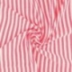 Tissu Etamine Tissé Teint Rayure Fine Fuchsia
