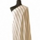 Tissu Etamine Tissé Teint Multi rayures Kaki 
