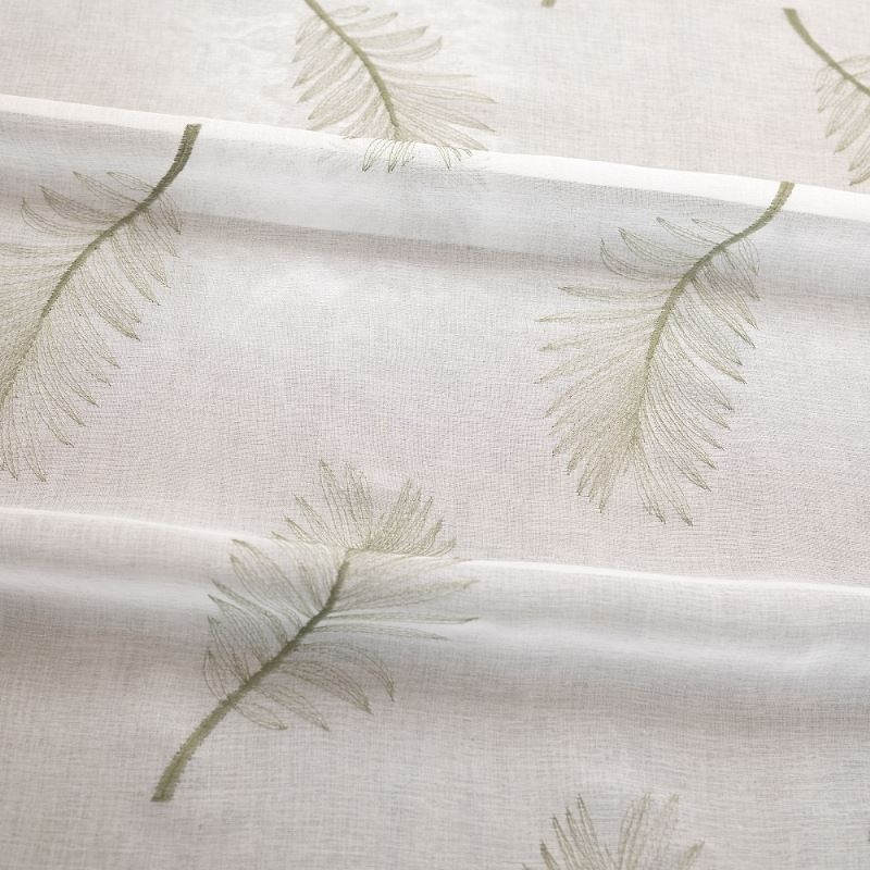 Tissu Kiara Etamine Brodée Kaki 