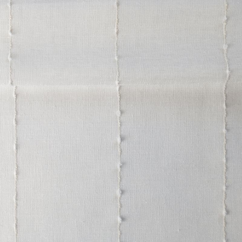 Tissu Lucie Etamine Rayée Ivoire 
