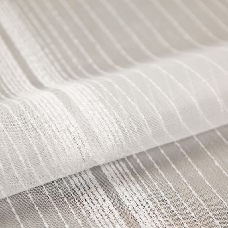 Tissu Maelle Etamine Rayée Ecru