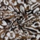 Tissu Popeline de Viscose Imprimée Leopard Marron 
