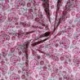 Tissu Voile de Coton Imprimé Fleurs Fuchsia 