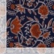 Tissu Voile de Coton Imprimé Fleurs Cognac