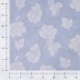 Tissu Voile Coton Tissé Teint Brodé Rayure Bleu