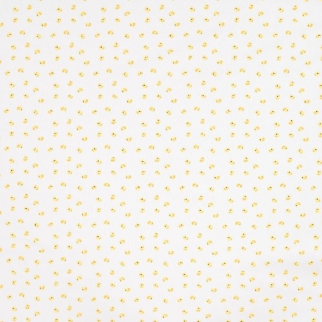 Tissu Jersey de Coton Imprimé Canard Beige 