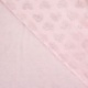 Tissu Minky Coeur Paillette Rose