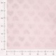 Tissu Minky Coeur Paillette Rose