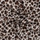 Tissu French Terry Imprimé Leopard Caramel