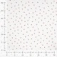Tissu Jersey de Coton Imprimé Coeur Ecru