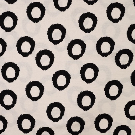 Tissu Crêpe Viscose Imprimé Blanc