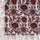 Tissu Voile de Coton Imprimé Fleurs Cognac