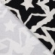 Tissu French Terry Imprimé Digital Etoile Blanc et noir