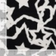 Tissu French Terry Imprimé Digital Etoile Blanc et noir