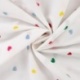 Tissu Coton Leger Brodé Coeur Multico 