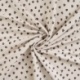 Tissu Jersey Côtelé Coton Imprimé Léopard Sable 