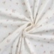 Tissu Jersey Côtelé Coton Imprimé Fleurs Ecru