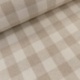Tissu Mallorca Tissé Teint Carreaux Naturel 