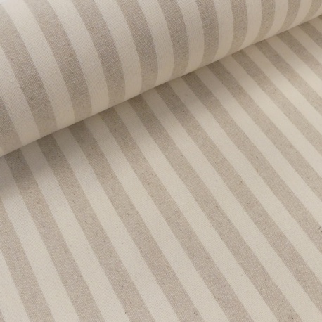 Tissu Mallorca Raya Tissé Teint Raye Naturel 