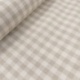 Tissu Menorca Tissé Teint Petit Carreaux Naturel 