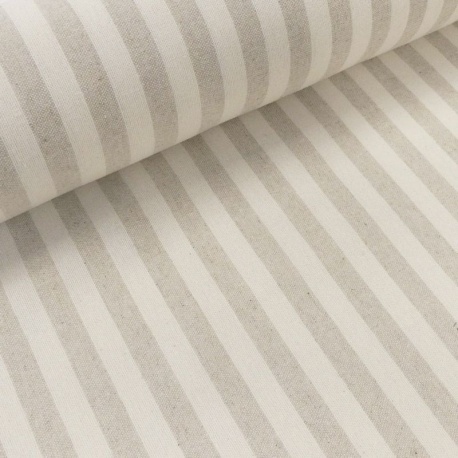 Tissu Mallorca Raya Tissé Teint Raye Naturel 
