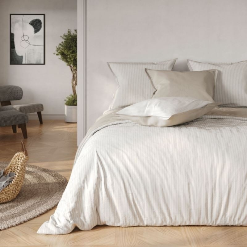 Parure Housse de Couette Alban Ficelle 57fils/cm²