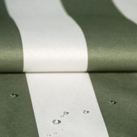 Toile Exterieur Rayée Arcachon Olive