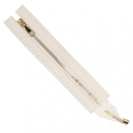 Fermeture effet cuir