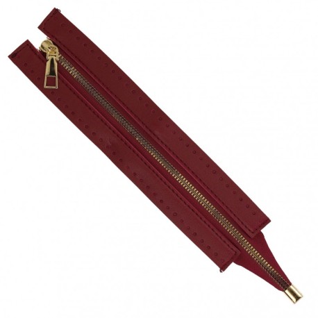 Fermeture effet cuir