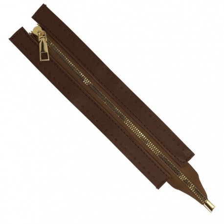 Fermeture effet cuir