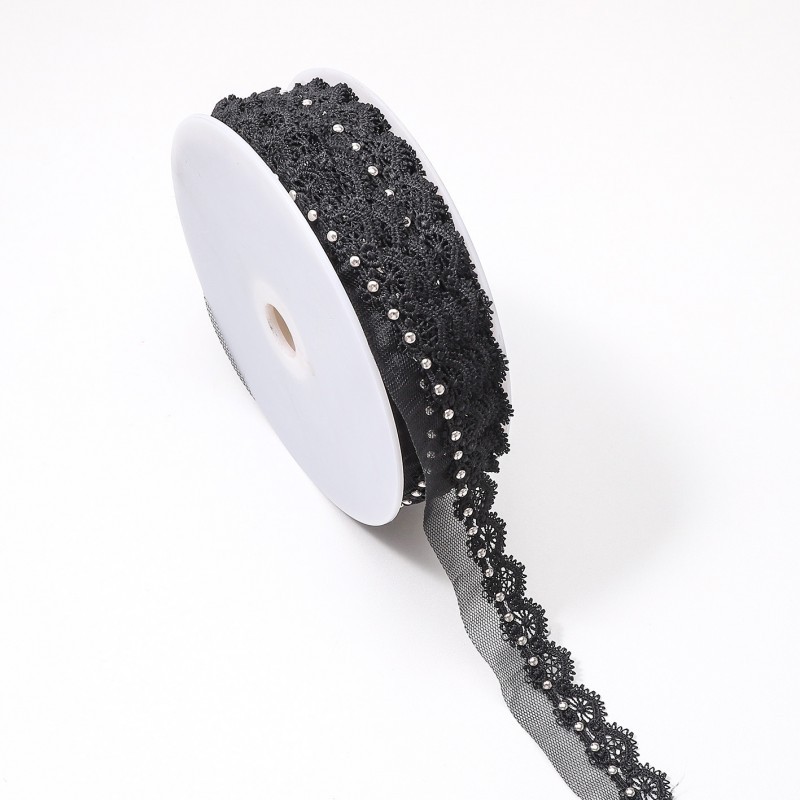 Guipure cloutee  Noir