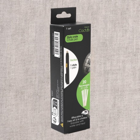 Cactus-stylo craie et 20 recharges