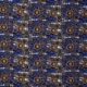 Tissu Wax Imprime Mix Rond Bleu