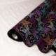 Tissu Wax Imprime Mix Etoile Prune