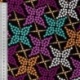 Tissu Wax Imprime Mix Etoile Prune