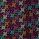 Tissu Wax Imprime Mix Etoile Prune