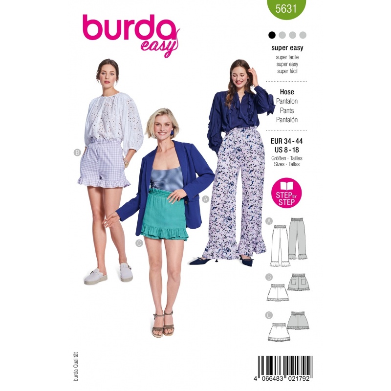 Patron Burda Easy 5631 Pantalon 36-46