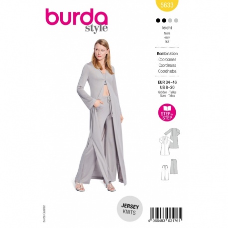 Patron Burda 5633 Veste et Pantalon 36-48