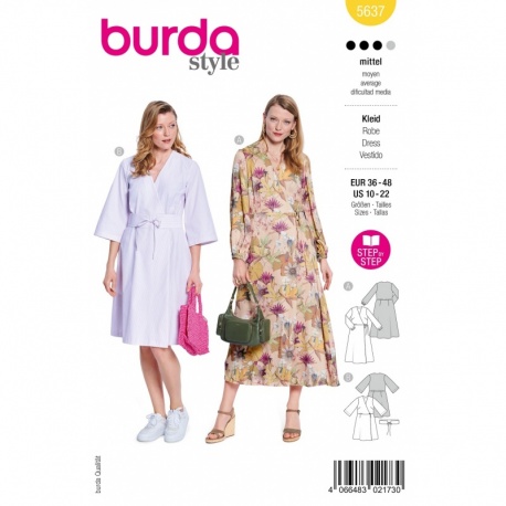Patron Burda 5637 Robe 38-50 